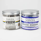 Randy’s® | 0.812" Stainless Steel Screens – Jar of 20 (36 Jars / 720 Screens Total)