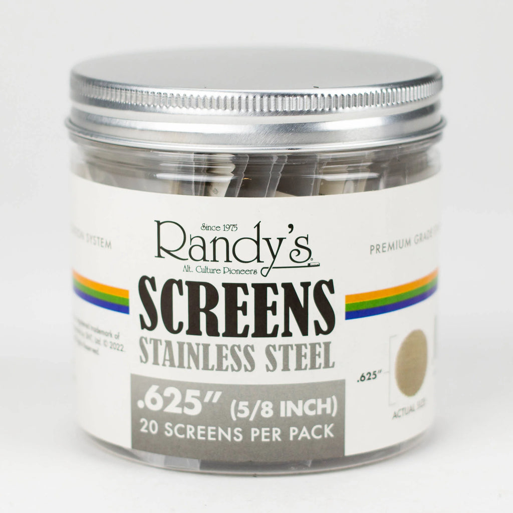 Randy’s® | 0.812" Stainless Steel Screens – Jar of 20 (36 Jars / 720 Screens Total)