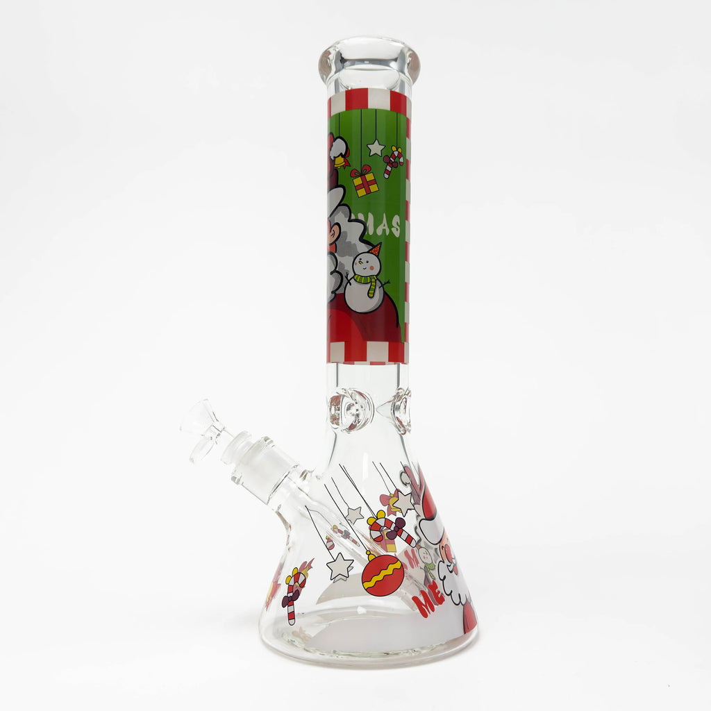 14" Holiday Series 7mm Glow-in-the-Dark Bong | Wholesale Glassbong Toronto