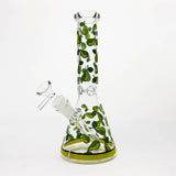 10" Glass Beaker Bong with Apple Design [FT08] | Wholesale