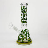 10" Glass Beaker Bong with Apple Design [FT08] | Wholesale