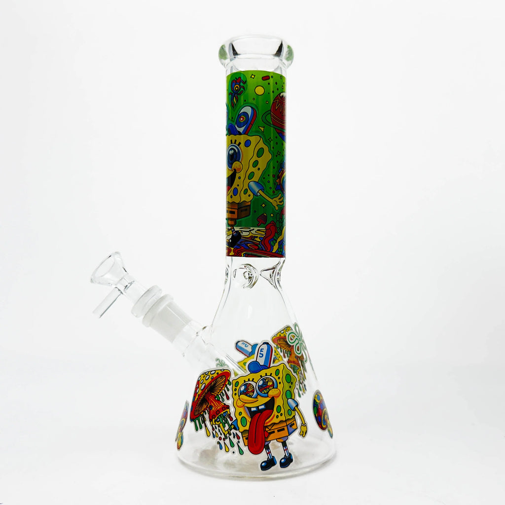 10" Glass Beaker Bong with SB Design [FT06] | Wholesale