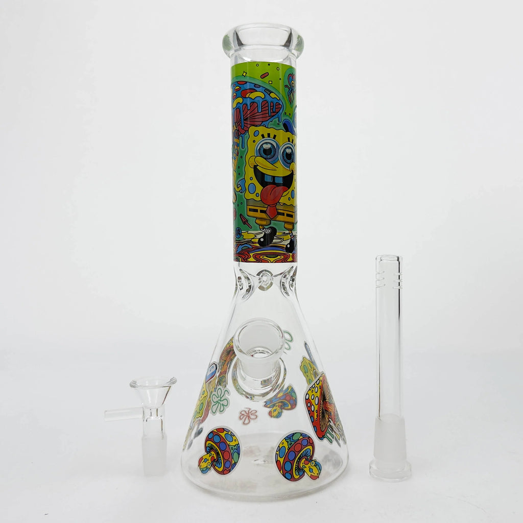 10" Glass Beaker Bong with SB Design [FT06] | Wholesale