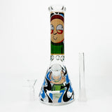 10" Glass Beaker Bong with R&M Design [FT09]