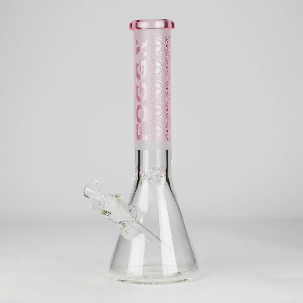 FOGGX 14" Sandblasted Beaker Water Pipe (7mm) | FT292 Wholesale