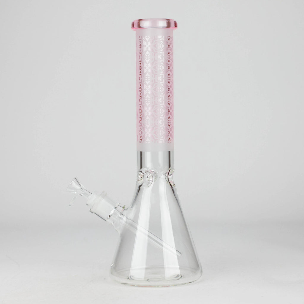 FOGGX 14" Sandblasted Beaker Water Pipe (7mm) | FT292 Wholesale