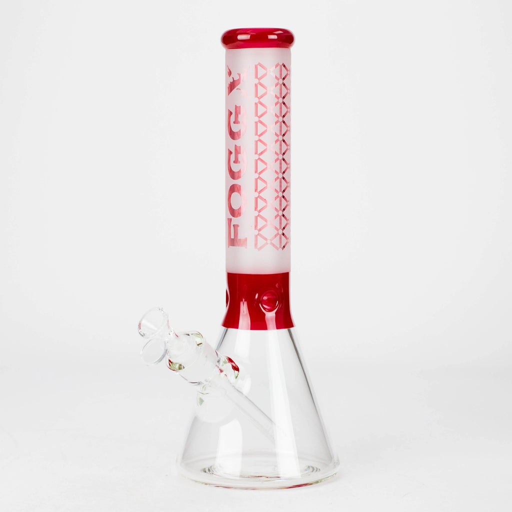 FOGGX 14" Sandblasted Frosted Beaker Bong (7mm) | FT321 Wholesale