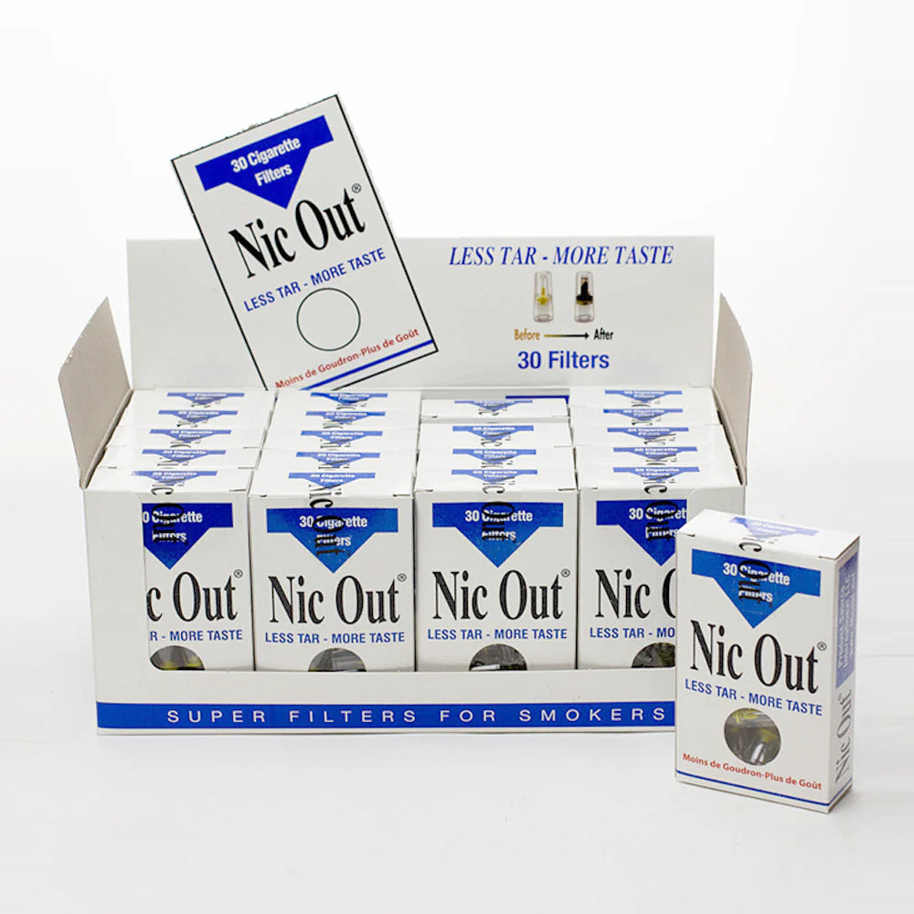 NicOut Disposable Cigarette Filters [Box of 20 Packs] | Wholesale