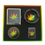 4-Piece Smoking Accessory Gift Set (Leaf Design) | Wholesale Box