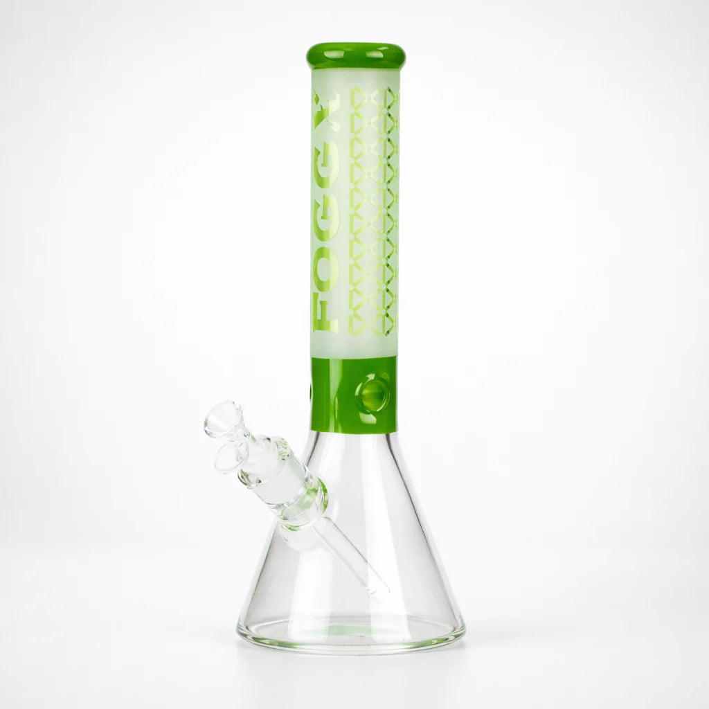 FOGGX 14" Sandblasted Frosted Beaker Bong (7mm) | FT321 Wholesale