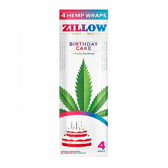 Zillow Natural Hemp Wraps [Box of 20 Packs] | Wholesale