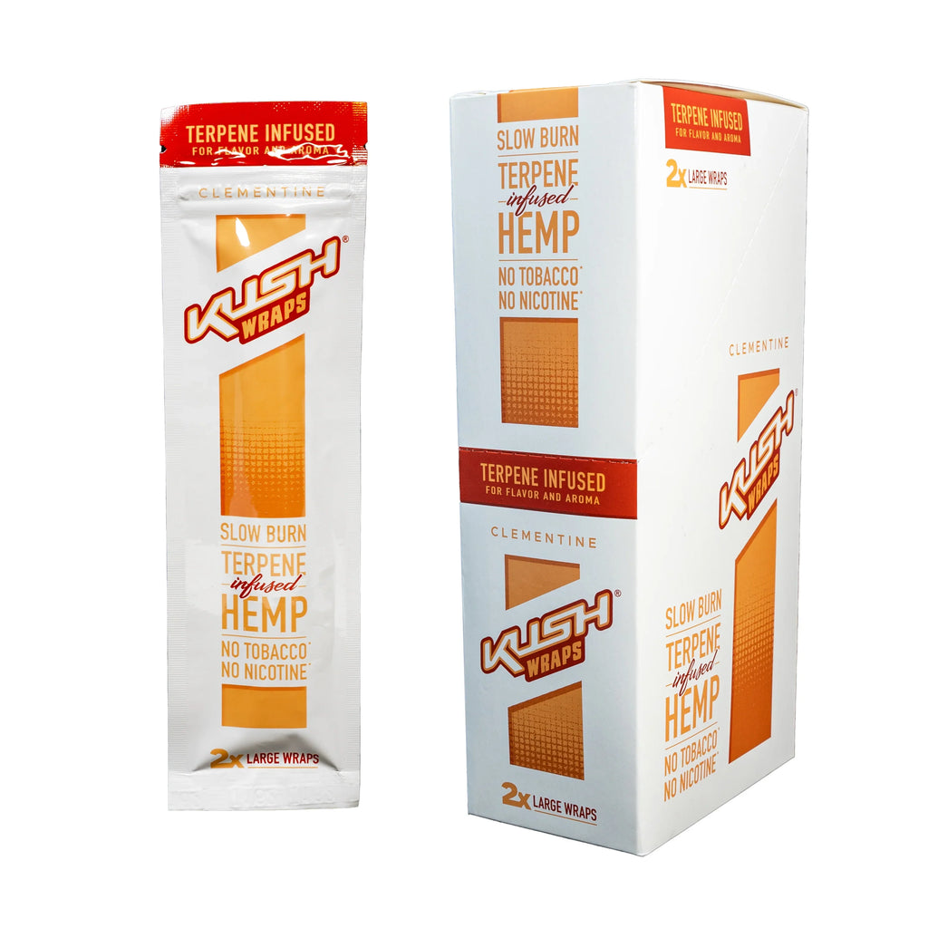 KUSH® Terpene Infused Hemp Wraps [Box of 15 Packs] | Wholesale