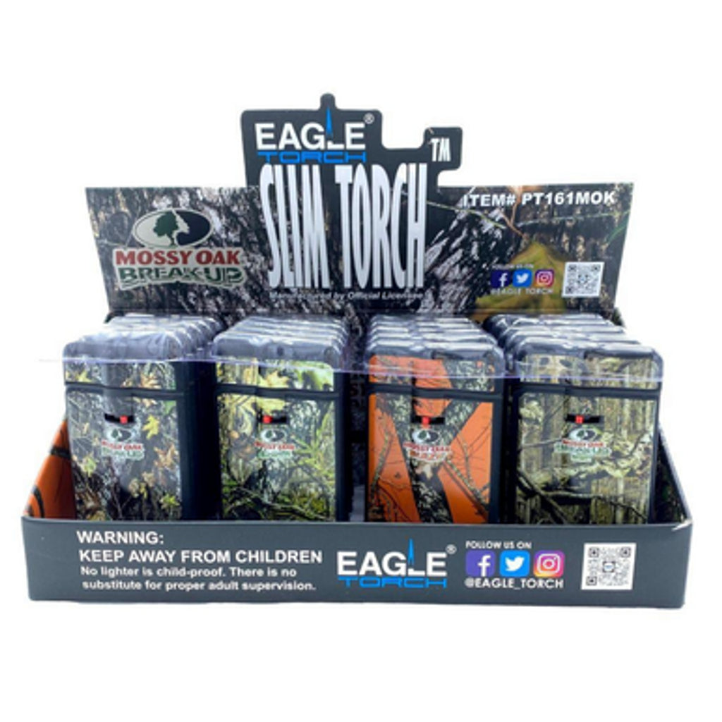Eagle Mossy Oak Break Up Slim (PT161MOK) Torch Lighter - 20ct
