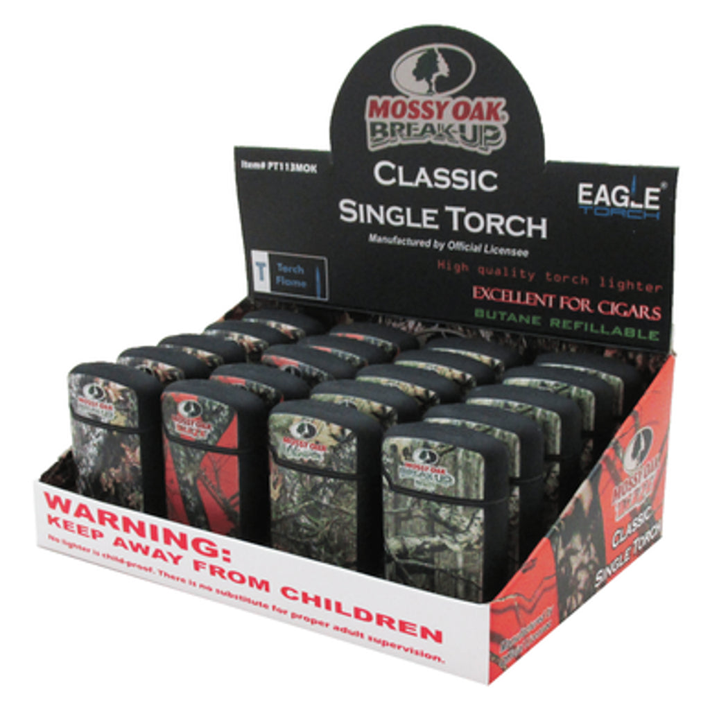 Eagle Mossy Oak Classic Single (PT113MOK) Torch Lighter - 20ct