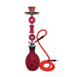 Zebra Heart 29" 2-Hose Hookah (Mix Color) | Wholesale Case of 12