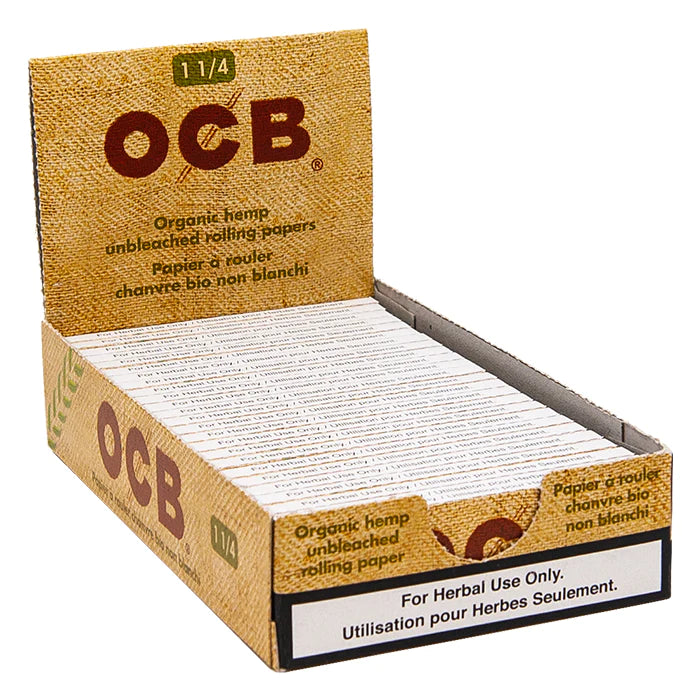 OCB Organic Hemp 1 1/4 Papers | 25 Pack Display