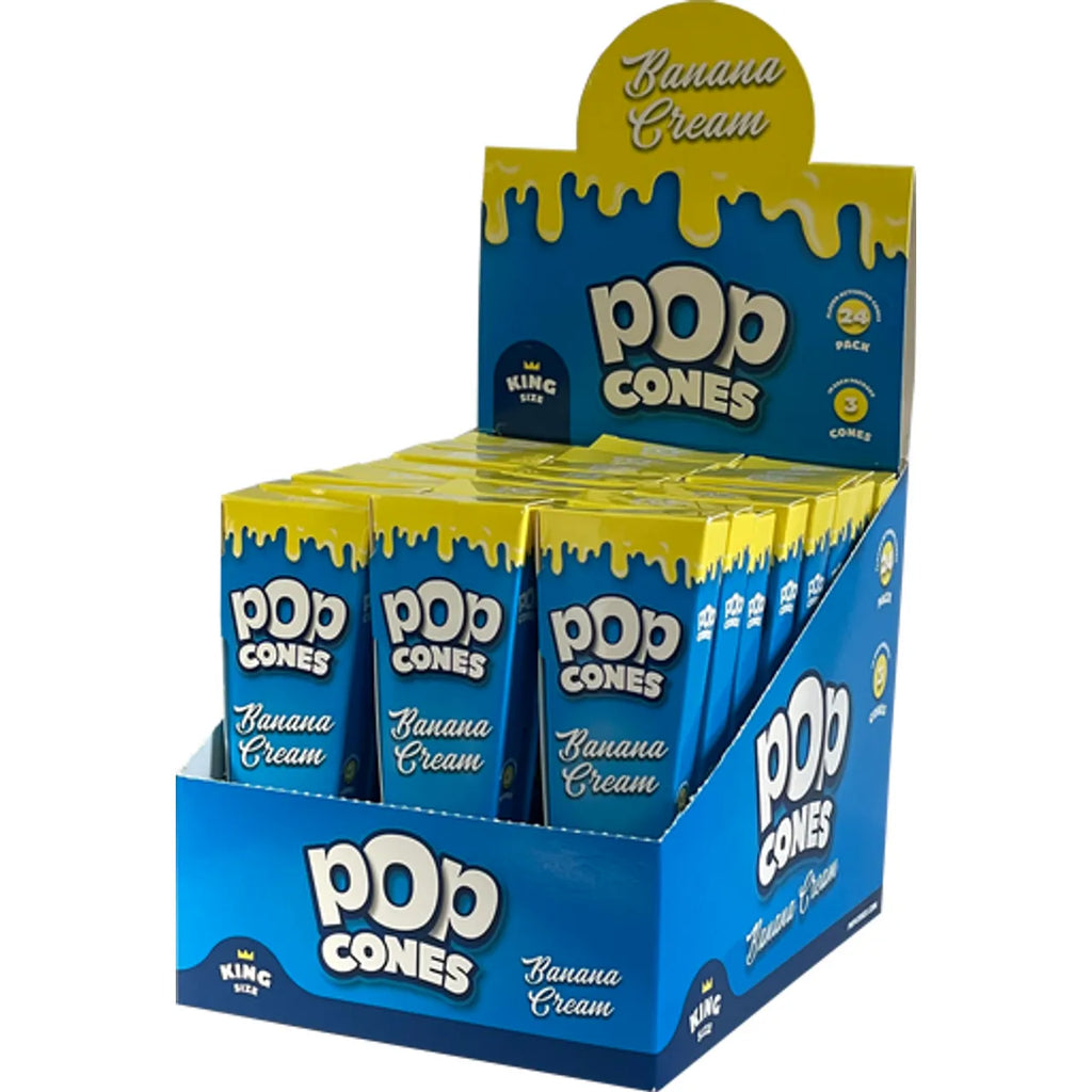 Pop Cones King Size Pre-Rolled Cones | 24 Pack Display