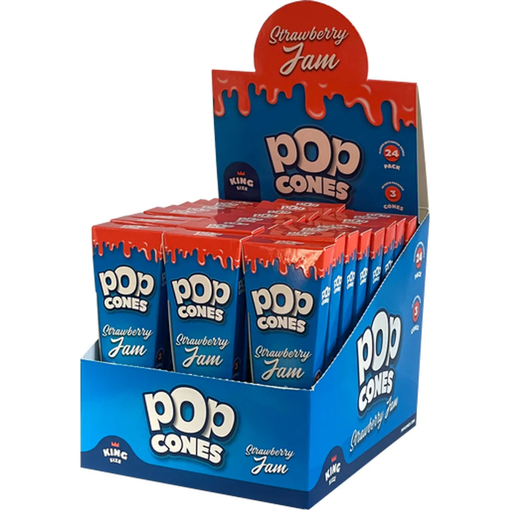 Pop Cones King Size Pre-Rolled Cones | 24 Pack Display