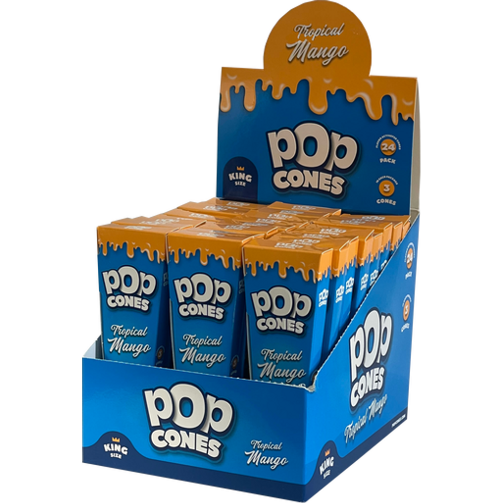 Pop Cones King Size Pre-Rolled Cones | 24 Pack Display