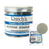 Randy's .812" Stainless Steel Screens | 20 Count Jar