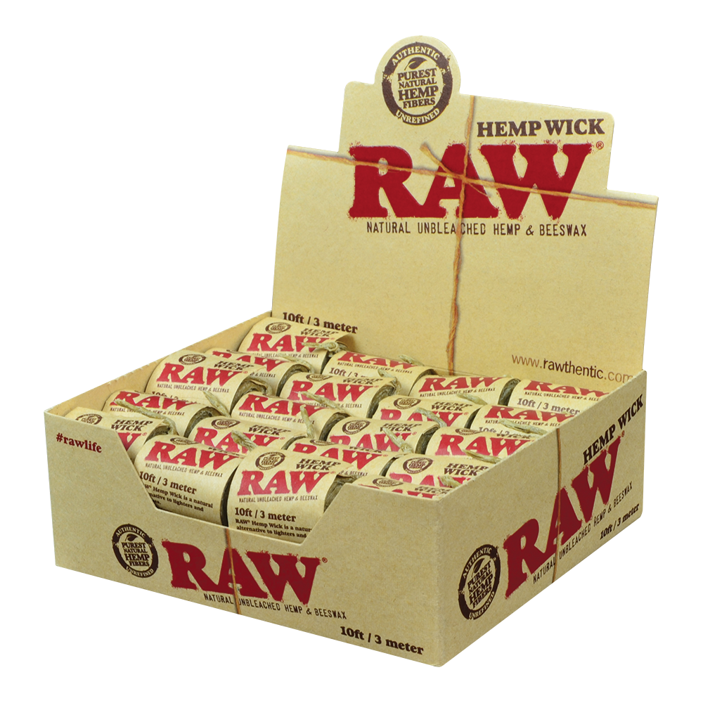 RAW Hemp Wick | 10ft / 3m | Box of 40
