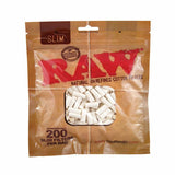 RAW Slim Cotton Filters | 200 Count Ba