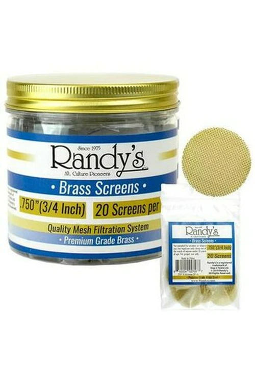 Randy's .750" Brass Screens | 20 Count Jar