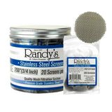 Randy's .750" Stainless Steel Screens | 20 Count Jar