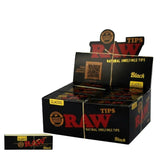 RAW Black Tips | 50 Pack Display