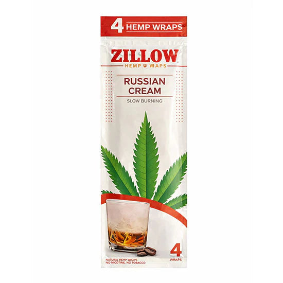 Zillow Natural Hemp Wraps [Box of 20 Packs] | Wholesale