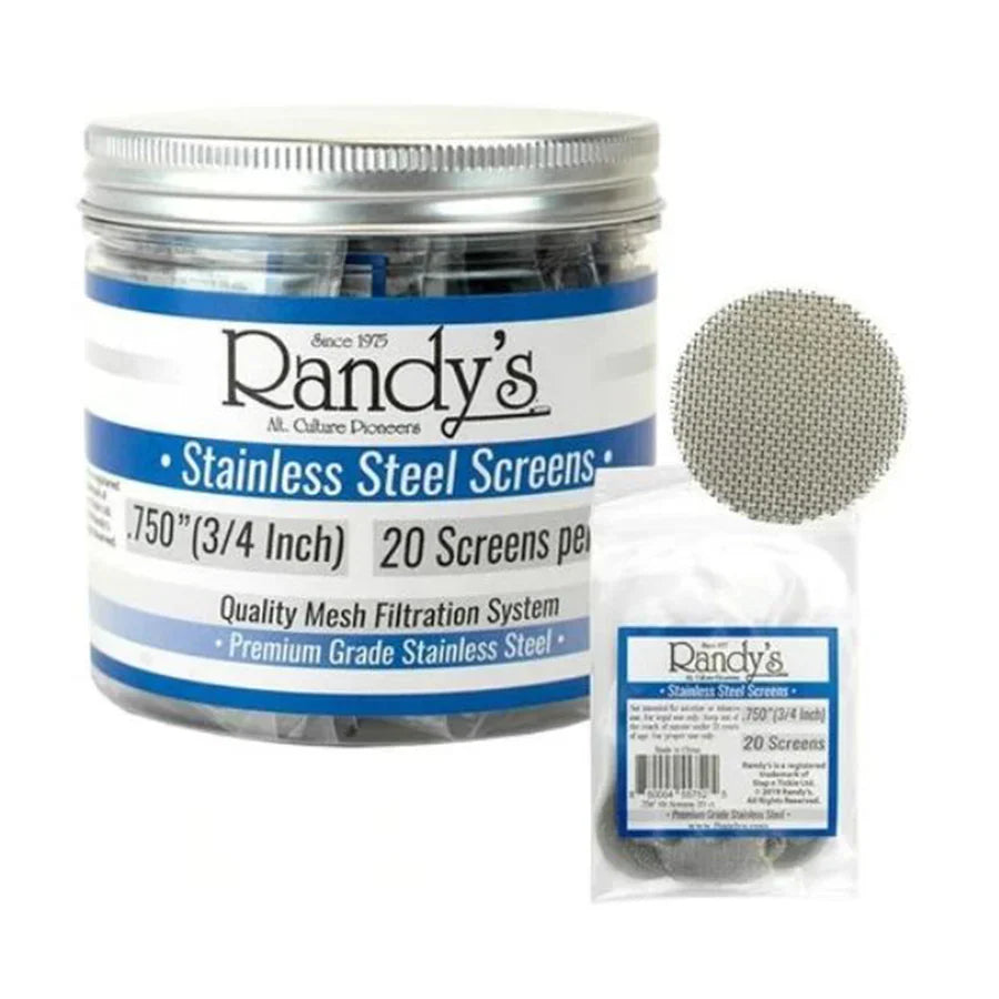 Randy's 0.625" Screens (Case of 36 Jars) | Wholesale Smoking Accessories