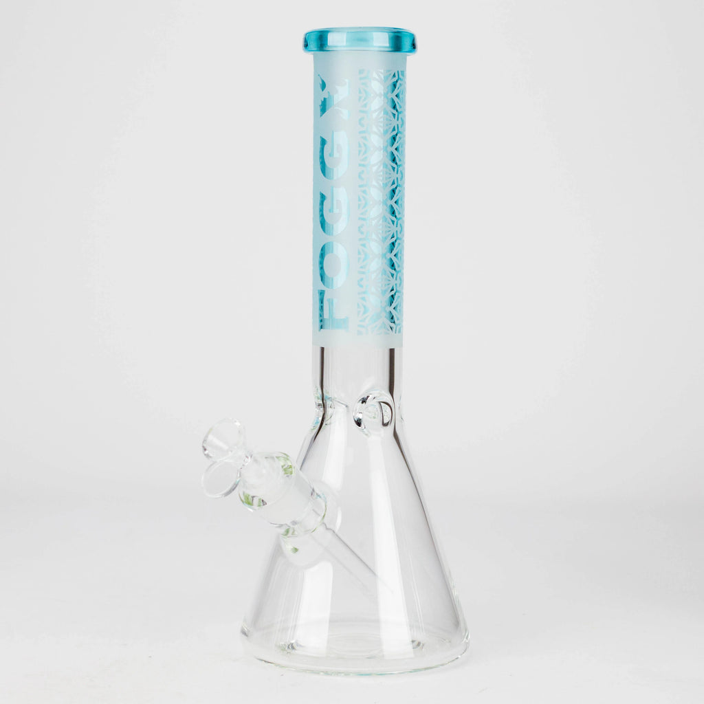 FOGGX 14" Sandblasted Beaker Water Pipe (7mm) | FT292 Wholesale