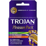 Trojan Pleasure Pack 3-Count (Case of 8) | Wholesale