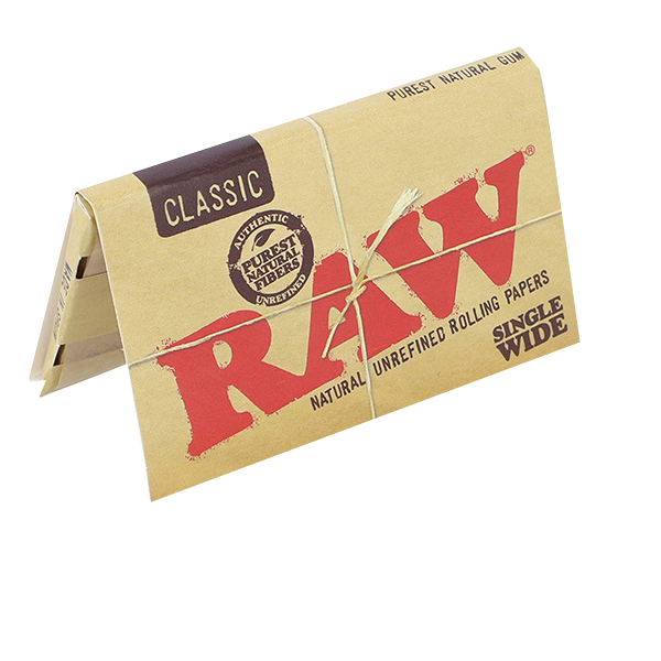 RAW Classic Single Wide Papers | 50 Pack Display