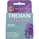 Trojan Ultra Thin Condoms 3-Pack (Case of 8) | Wholesale