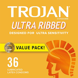 Trojan Ultra Ribbed Condoms 3-Pack (Yellow Box) | Wholesale