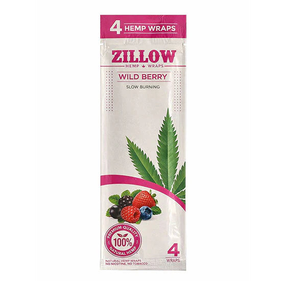 Zillow Natural Hemp Wraps [Box of 20 Packs] | Wholesale