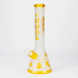 FOGGX | 14" Sandblasted Frosted Small Skull Beaker Glass Water Pipe – 7mm Thick [FT1649ATS]
