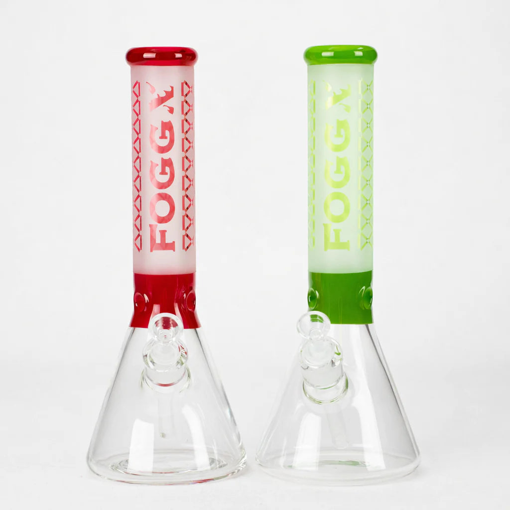 FOGGX 14" Sandblasted Frosted Beaker Bong (7mm) | FT321 Wholesale