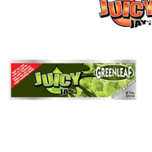 Juicy Jay Super Fine Green Leaf Rolling Papers 1 1/4 Size, Pack/32
