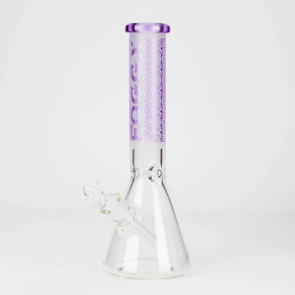 FOGGX 14" Sandblasted Beaker Water Pipe (7mm) | FT292 Wholesale