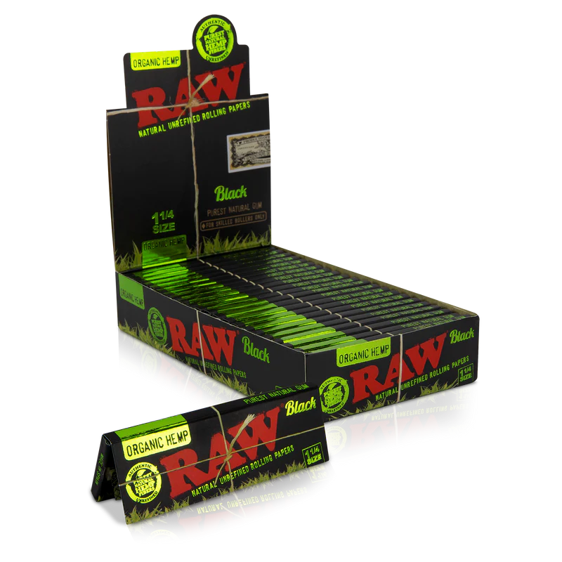 Raw Black Organic Hemp 1 1/4 Rolling Paper