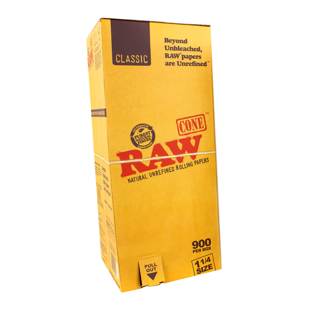 RAW Classic 1 1/4 Cones | 900 Count Bulk Box