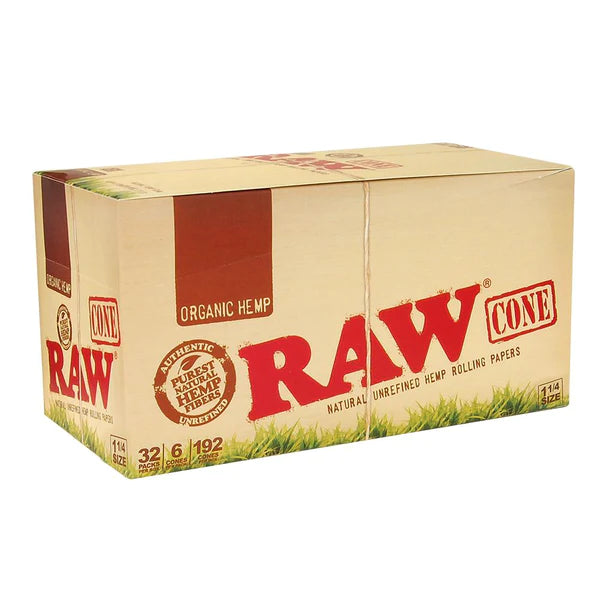 RAW Organic Hemp 1 1/4 Cones | Wholesale