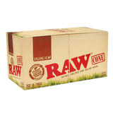 Raw Organic Natural Unrefined Hemp Pre-Rolled Cones 1 1/4 Size, 32Case