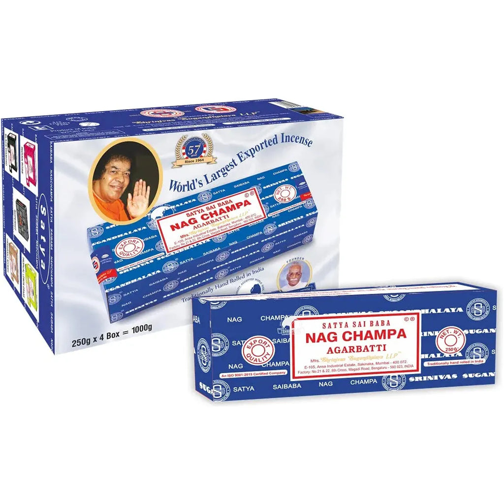 Satya Sai Baba Nag Champa Incense (15g) | 12 Count Display | Wholesale