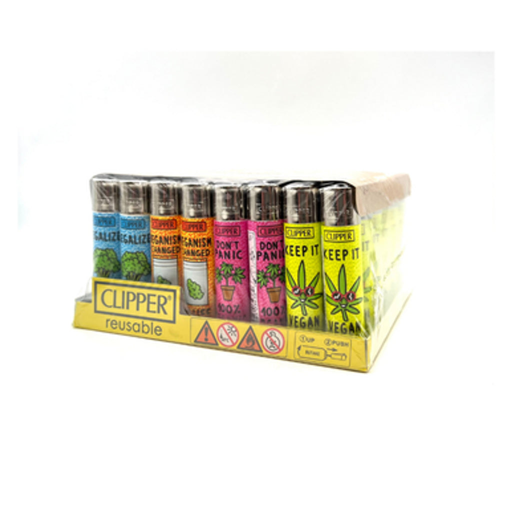 Clipper Vegan Quotes Series Lighters - 48ct