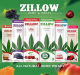 Zillow Natural Hemp Wraps | 4 Wraps Per Pouch (Box of 20)