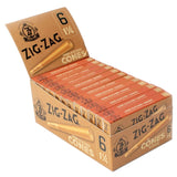 Zig-Zag Unbleached 1 1/4 Pre-Rolled Cones | 24-Pack Display